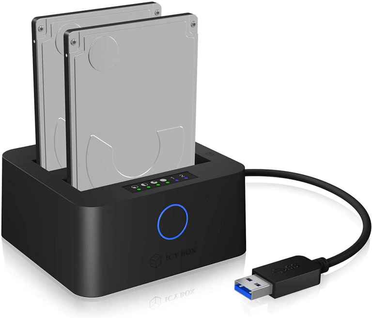 2 bay Docking and Clone Station for 2.5" SATA HDD and SSD