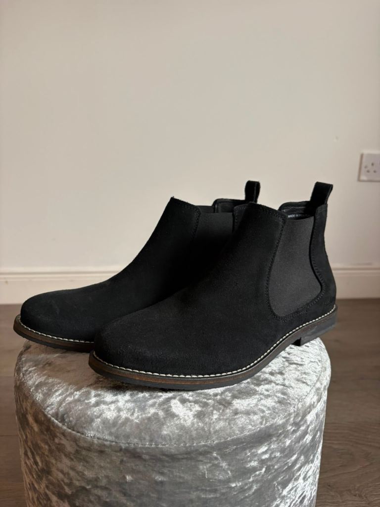 Jack Wills Black Suede Chelsea Boots – UK Size 6