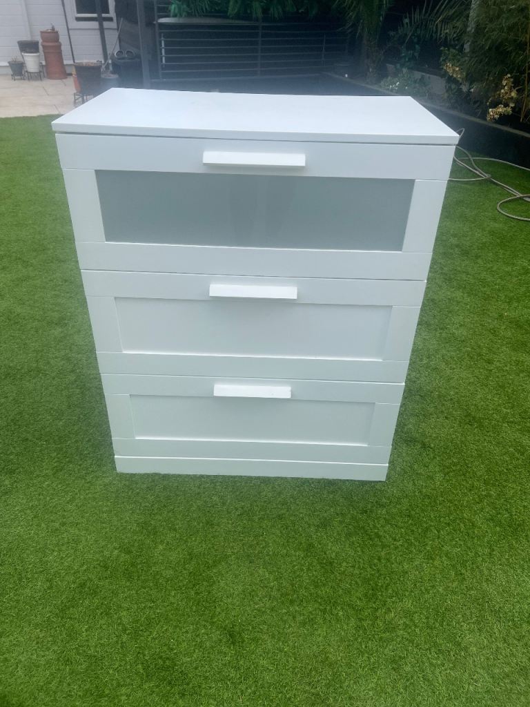 White IKEA Brimnes Chest of Drawers