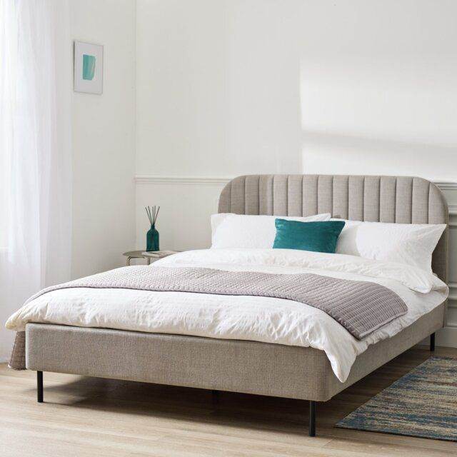 Fulford Kingsize Fabric Bed Frame - Grey