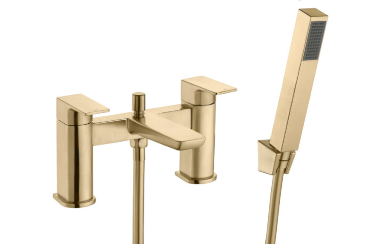 New Brushed Brass Berio Bath Shower Mixer RRP £285 Our Price £190