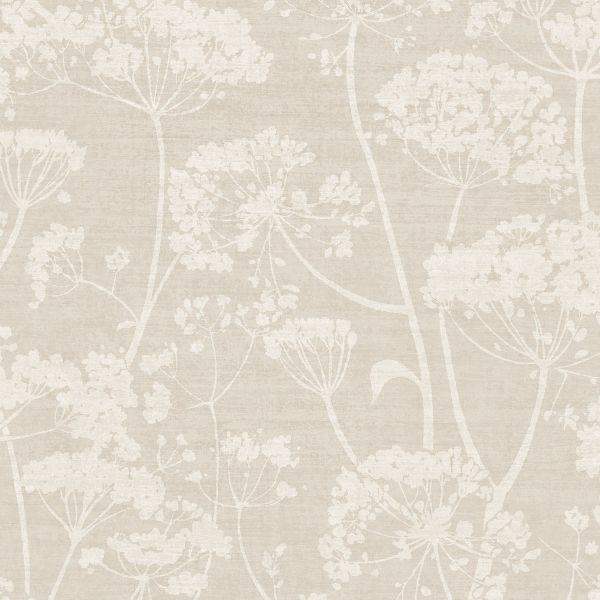 1 unopened roll of Wallpaper- Grandeco Life Cow Parsley Neutral