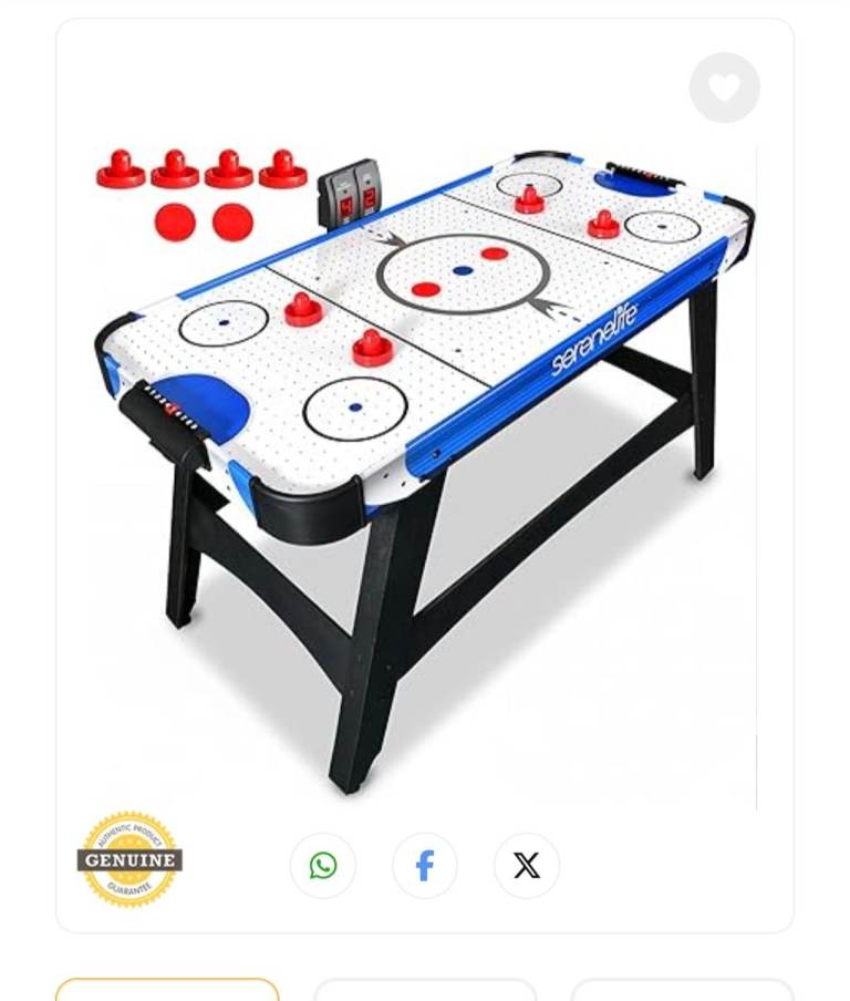 Air hockey table