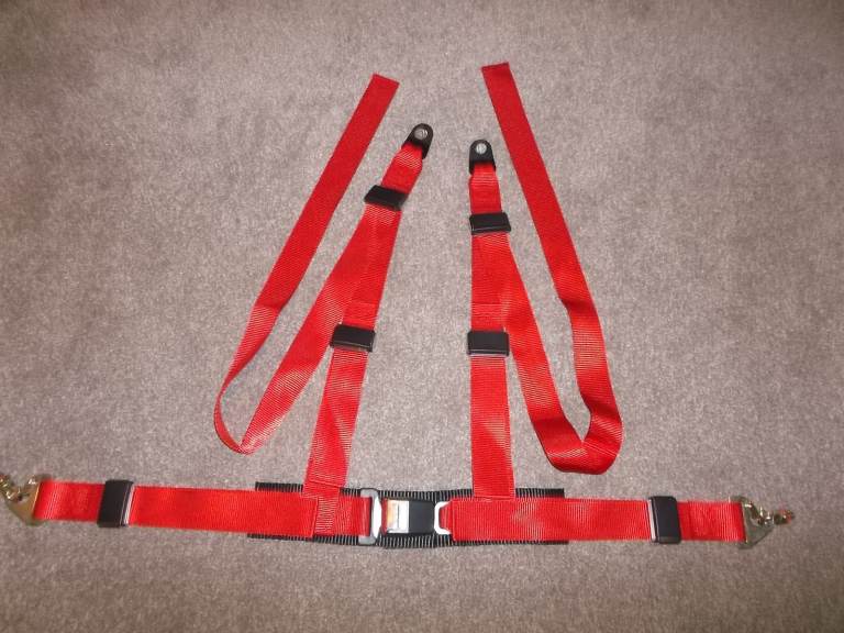 FREE 4 Point Car Seat Belt Harness(s) x 2 off new/unused