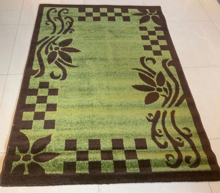 Brand new terra beautiful thick carpet area rug size 170×120cm green brown