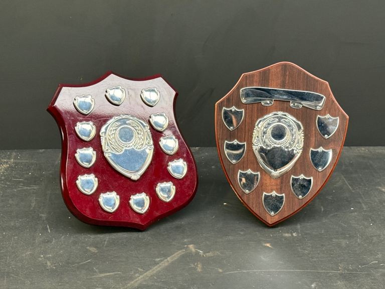 2 Presentation Shields (unused with no engraving) 