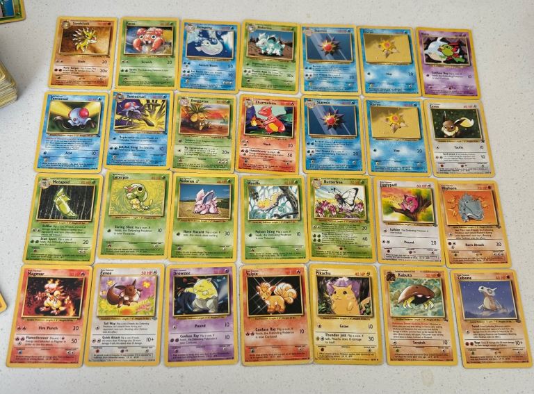 Pokemon TCG vintage cards bundle 70 cards total - heavy played 