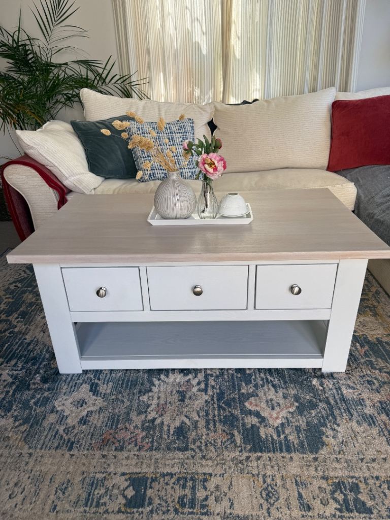 Solid Oak Coffee Table / TV Unit