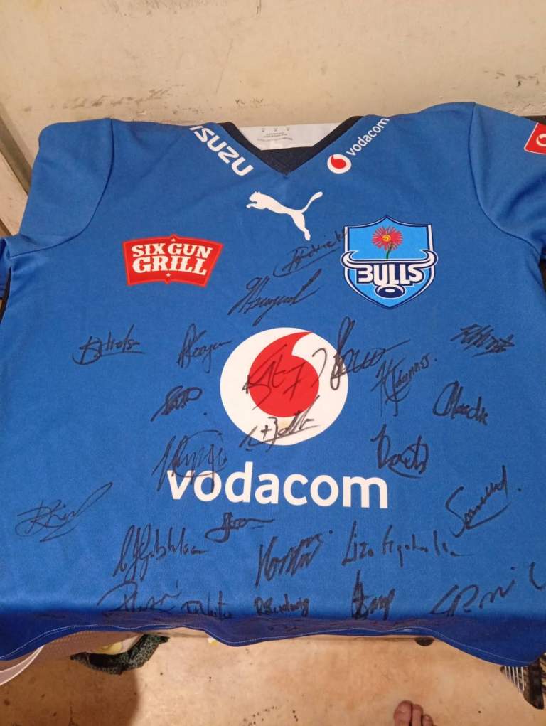 Puma Blue Bulls Rugby Shirt 22/23 Season - Signed by South Africa Vodafone