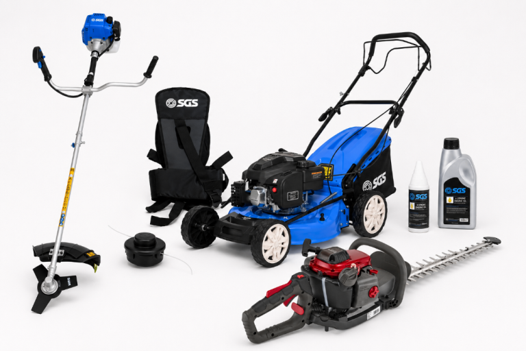 SGS Petrol Garden Tool Set – New, Blue & Black