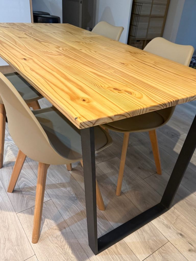 Wooden Dining Table with 4 Chairs – Good Condition, £150.00 for Sale