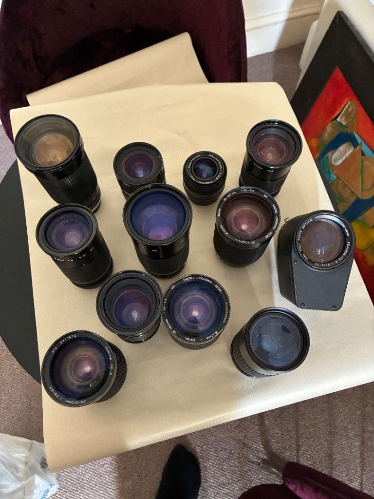 job lot 12 Camera lenses - All Faulty