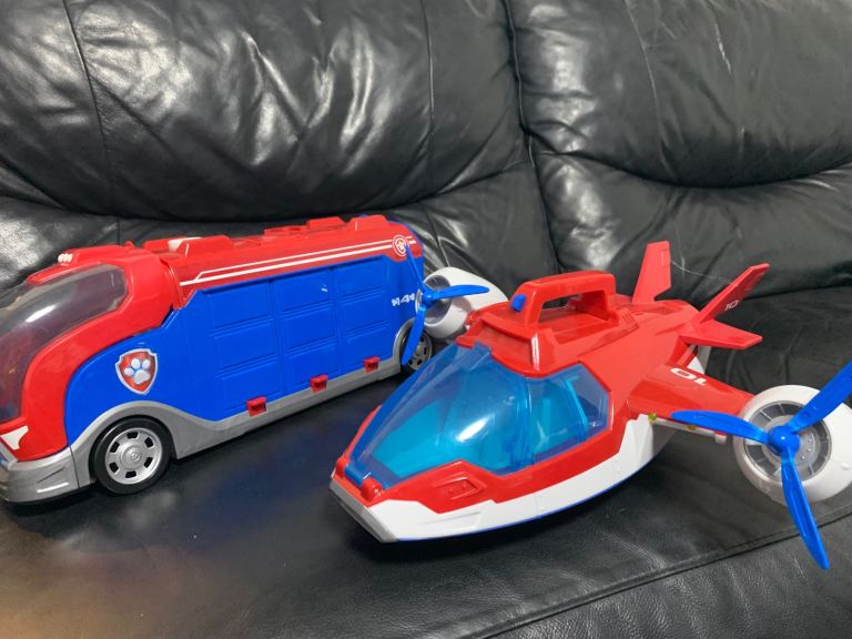 Paw Patrol Air Patroller Plane Helicopter Toy And Bus Bundle