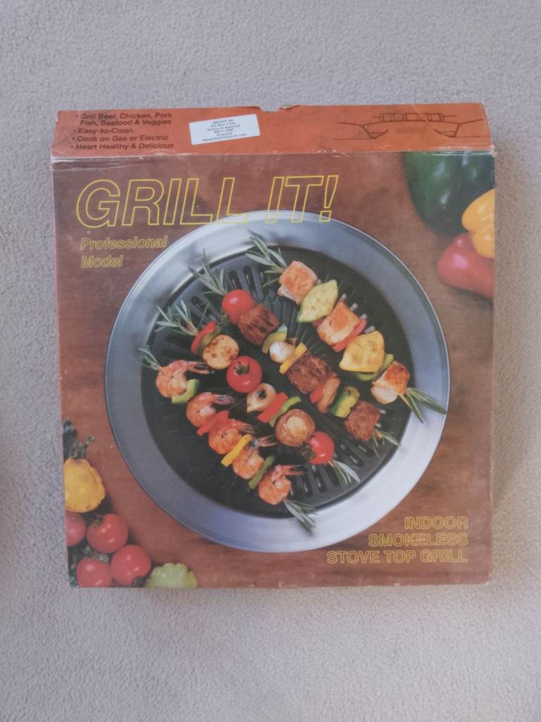 Indoor smokeless stove top grill :GRILL IT!