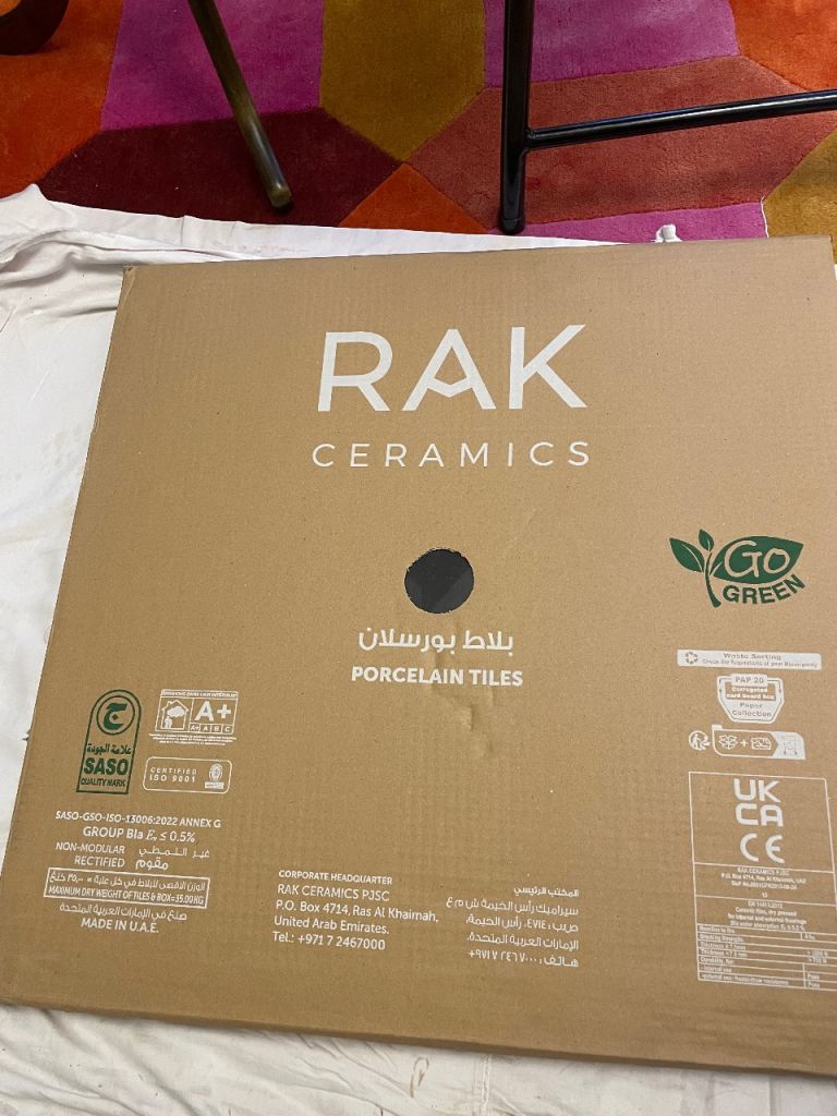 RAK black porcelain tiles 60x60