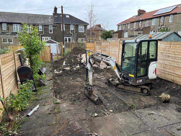 Mini digger hire and demolition 