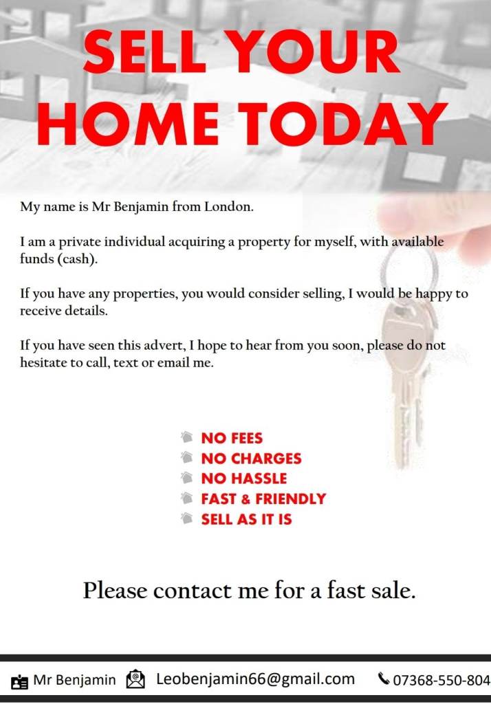 ACQUIRING RESIDENTIAL (HMO) OR COMMERCIAL PROPERTY FOR SALE