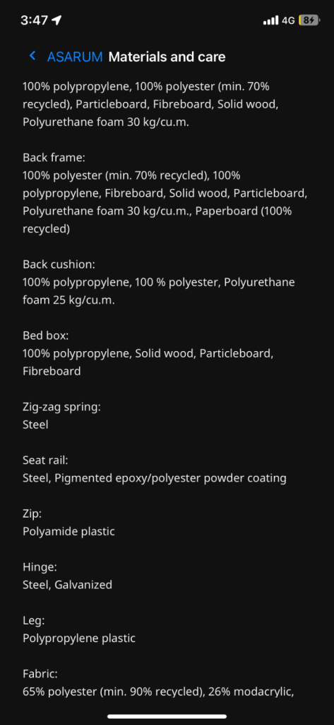 IKEA 3-seat sofa-bed, dark grey