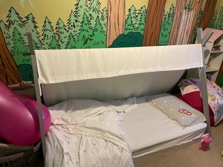 Futon style single tent bed