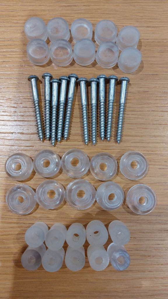 Corrugated roofing sheet fixing set 60 new in bags 2" screws, washer, spacer, cap