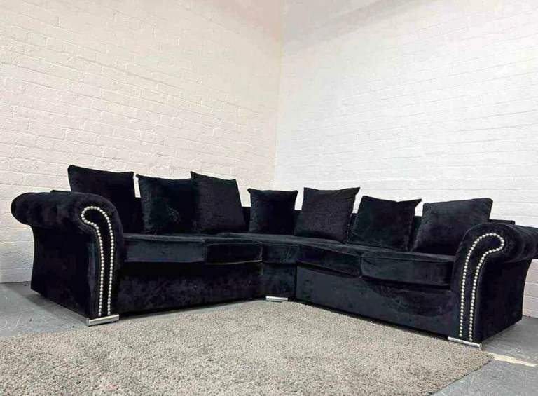 ❤💕Corner L Shape 3Seater 5Seater Sofas With Cushions