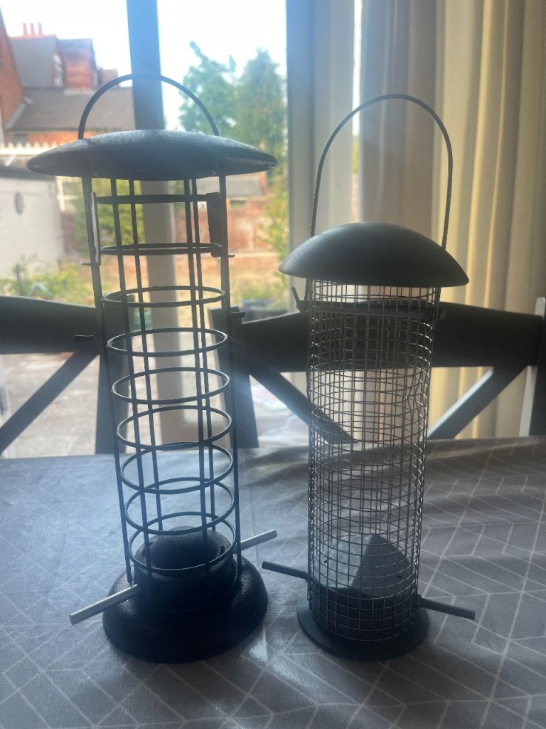 Pair of Metal Bird Feeders – Good Condition