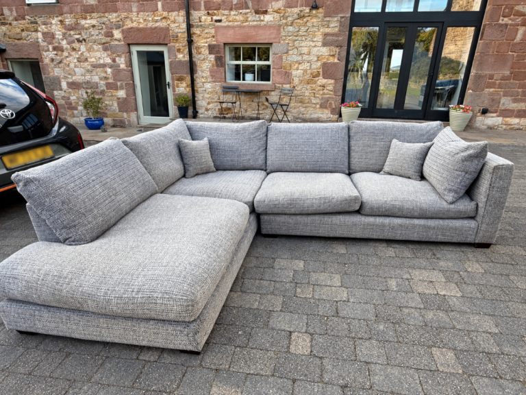 DFS Keaton Grey Fabric Corner Sofa - Good Condition