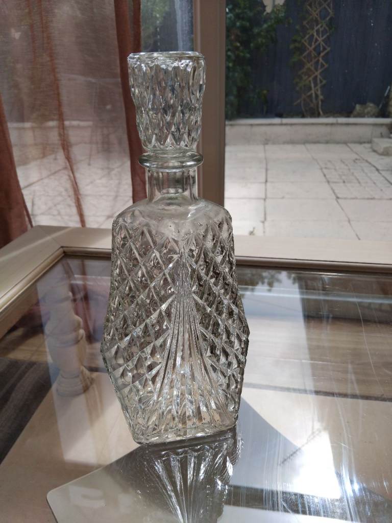 £15....GLASS CRYSTAL DECANTER 60+YEARS OLD