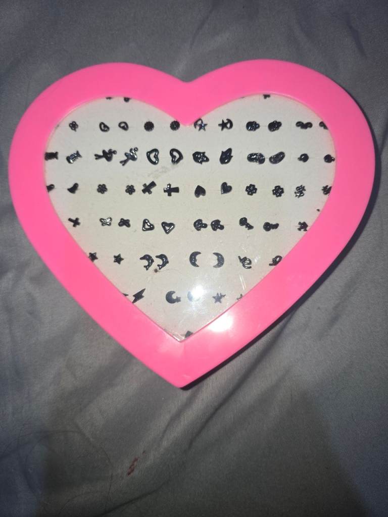 Black plastic earrings 