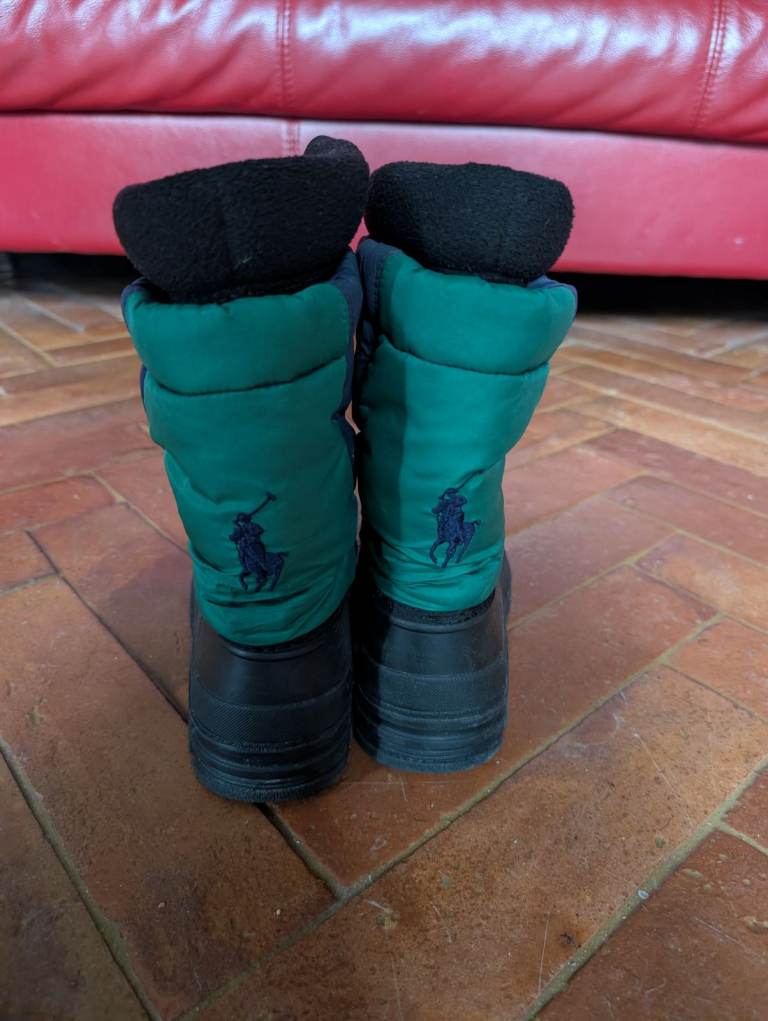 Ralf Lauren Polo Snow Boots - Green and Navy