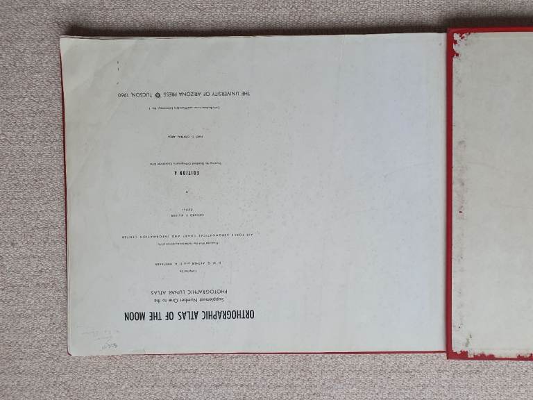 Orthographic Atlas of the Moon. 1960.