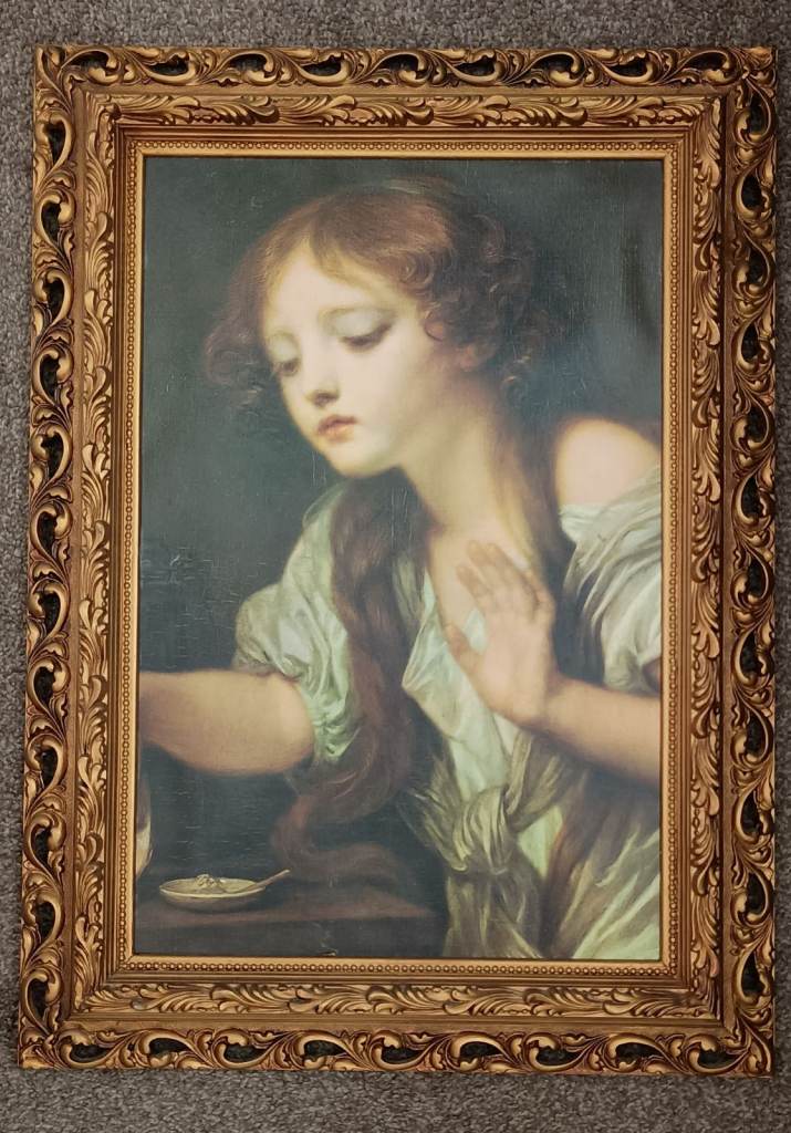 image for 1800 Vintage framed THE DEAD BIRD by Jean-Baptiste Greuze