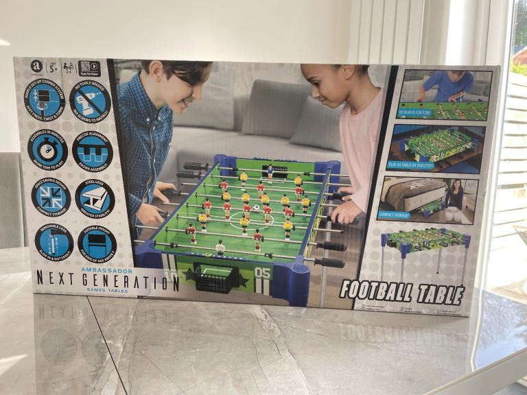 Ambassador 27" (68.5Cm) Wood Tabletop Football (Foosball/Soccer) With Legs) NEW 