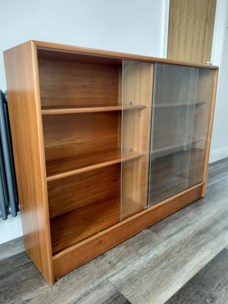 Turnidge of London teak display cabinet