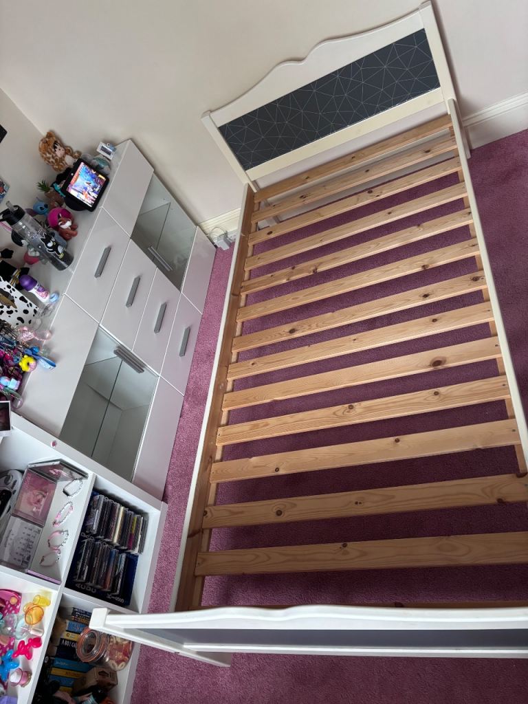 Wooden single bed