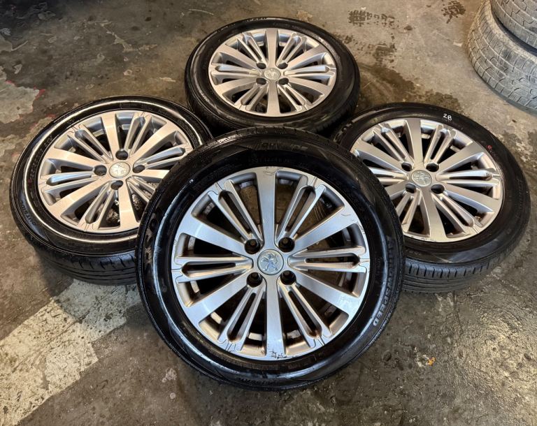 GENUINE OEM PEUGEOT 208 16” 4x108 ALLOY WHEELS + TYRES BERLINGO PARTNER 