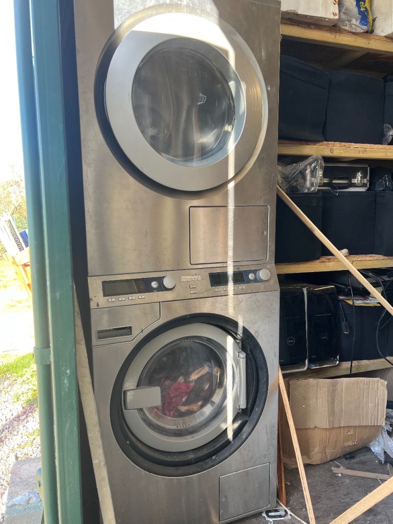 Miele PWT 6089 + PT 7189 Professional Octoplus 8kg Stack - Working Dryer / Faulty Washer
