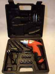 Cordless Screwdriver Set with Bits and Case – Good Condition