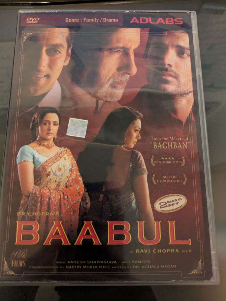  Baabul Romantic Family Drama Bollywood Indian Asian Hindi Film Movie DVD Salman Khan English subs