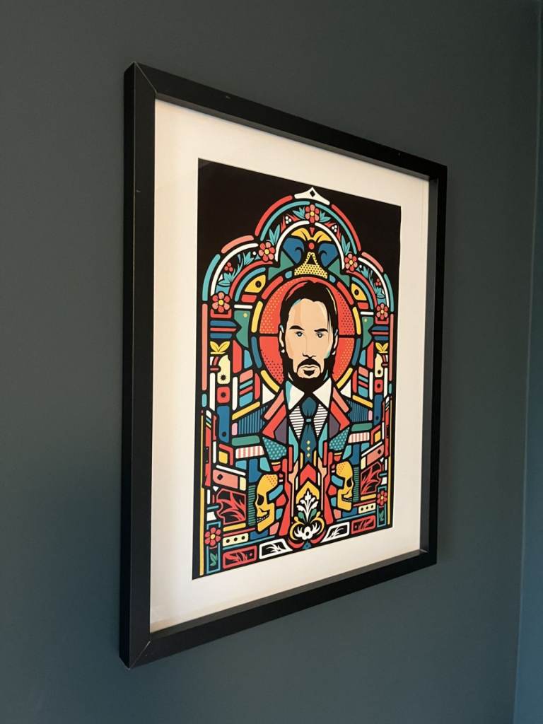 Framed John Wick art print