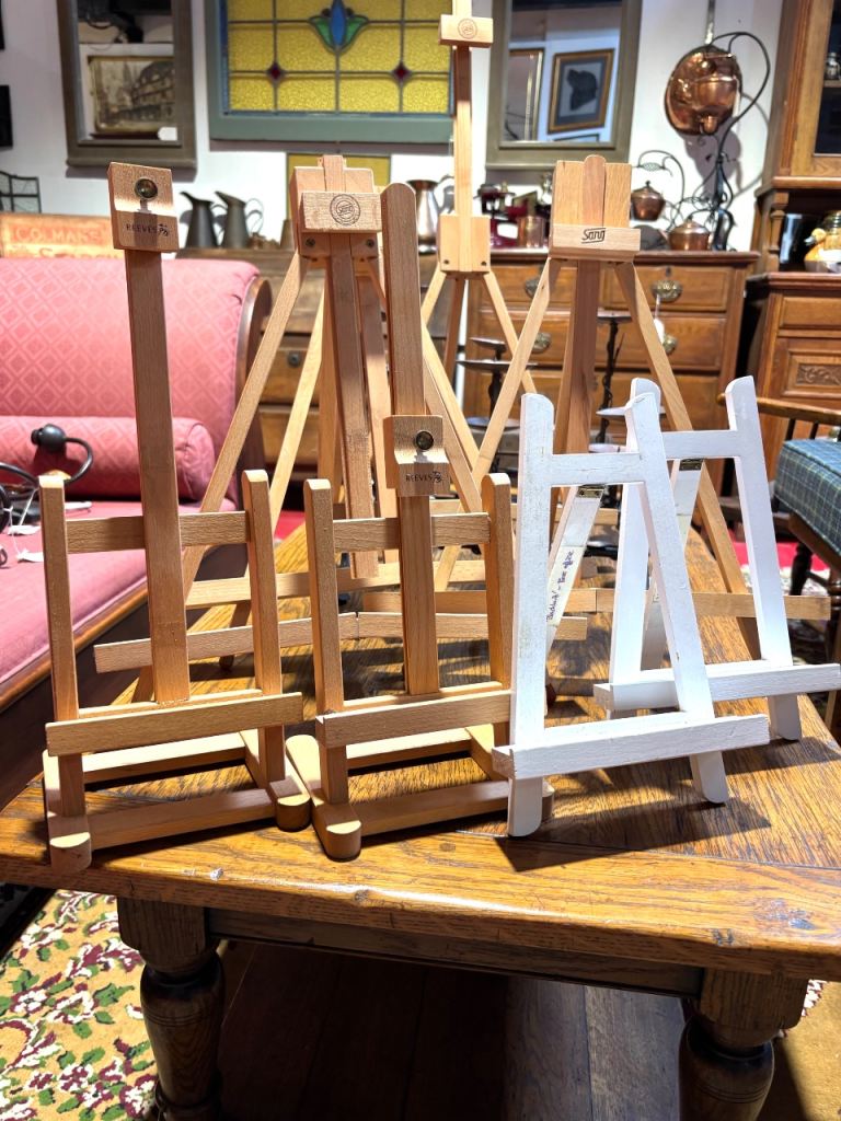 Selection of desktop and floor standing easels in stock