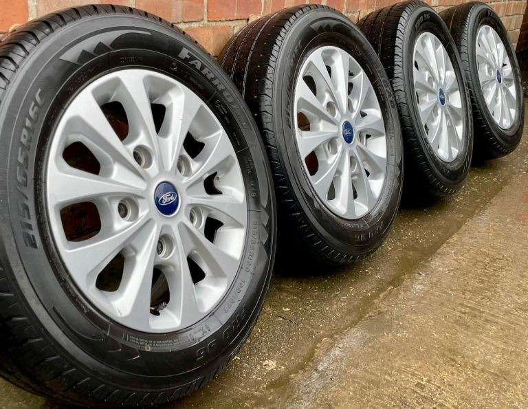 Genuine Ford Transit Custom 16" Silver Alloy Wheels and Tyres 215/65/16