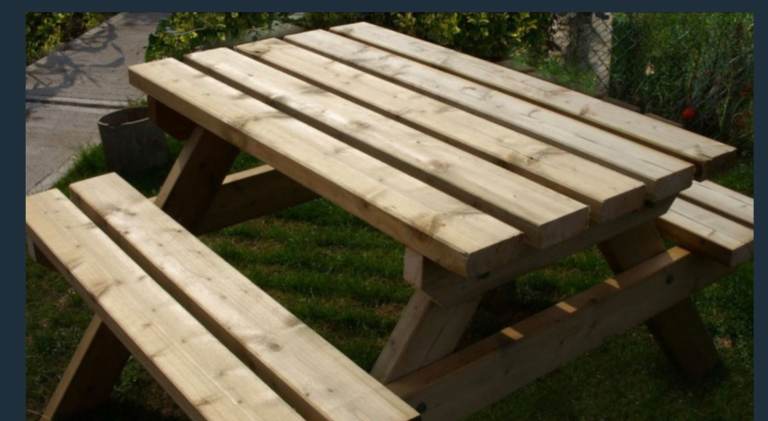 Picnic Bench, 1.2m/4ft, 4 Seater, Handmade, Heavy Duty, Pub Style ###Free Delivery and Assembly###