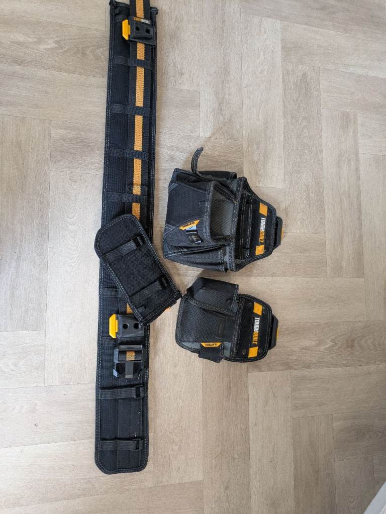 ToughBuilt ClipTech Tool Belt Set with 2 Pouches – Great Condition