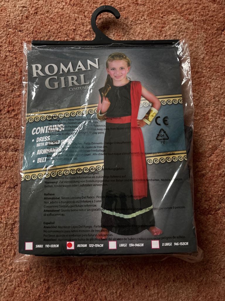 Roman Girl Fancy Dress Costume 