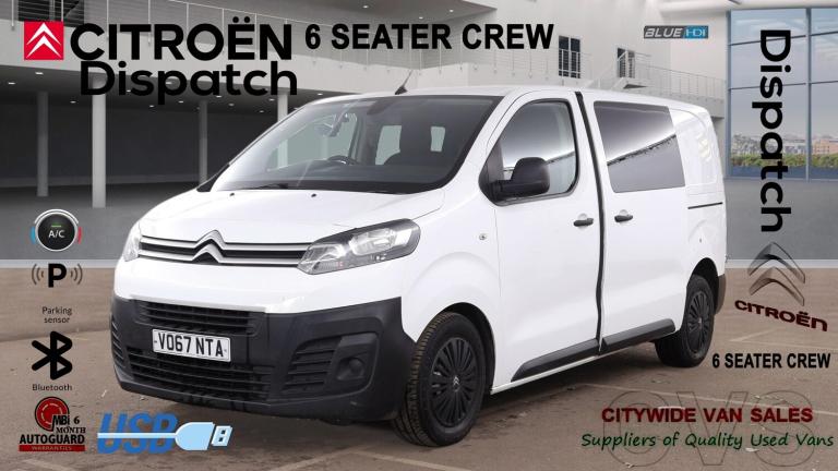 2017 Citroen Dispatch  1400 2.0 BlueHDi 120 6 Seater Crew Van NO VAT Crew Van Diesel Manual