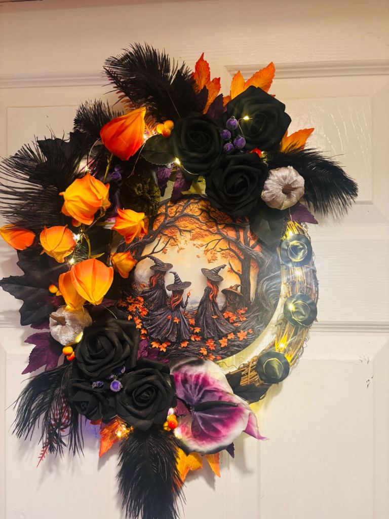 Halloween Door Wreaths, perfect Decor for spooky season