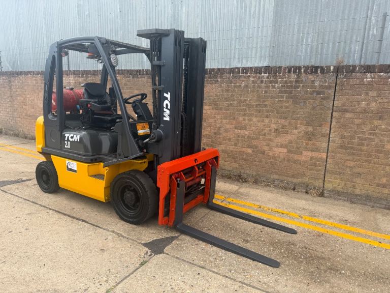2021 TCM 2 ton gas forklift, container spec triple mast. S/S F/P