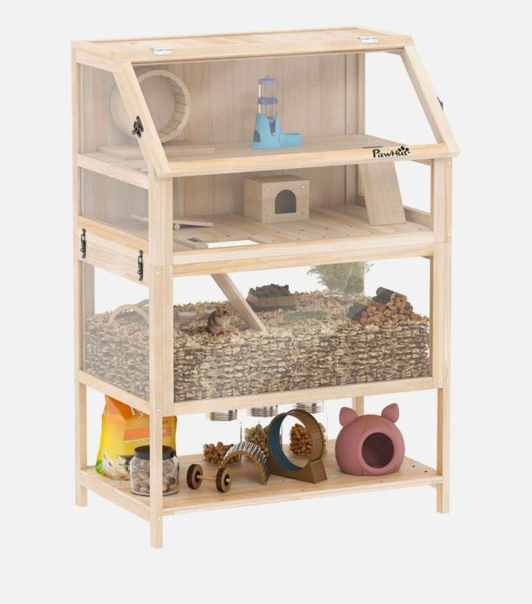 Pawhut hamster cage boxed