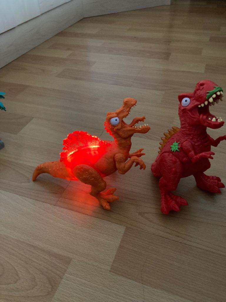 10 x various dinosaurs Plus 5 x Lego dinosaurs